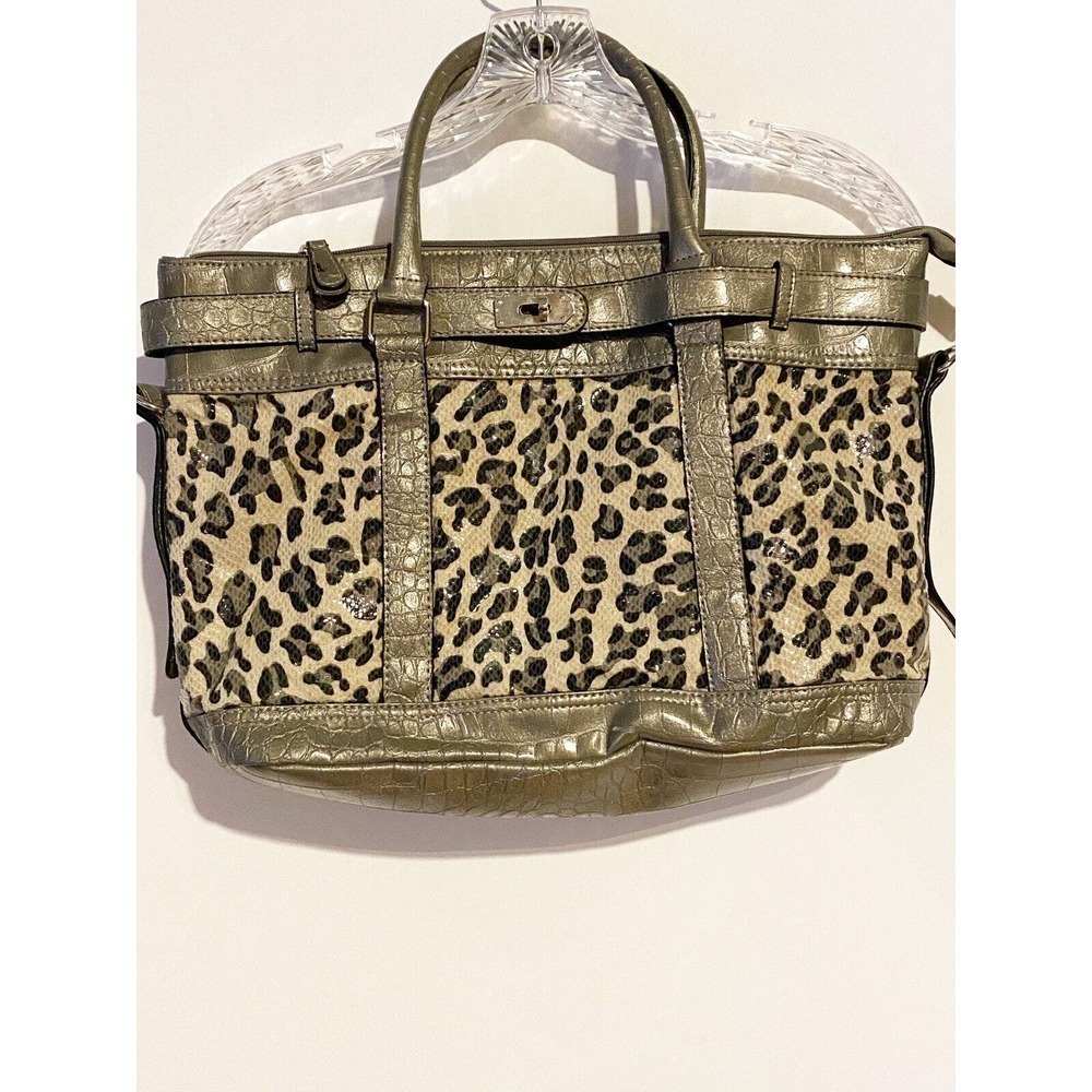 AphOrism from Anthropologie Hand Bag Purse Animal Print Metallic